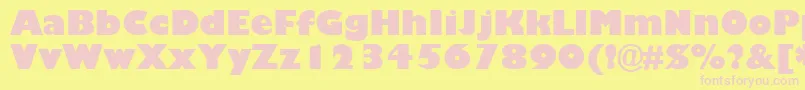 GillBlackSsiBlack Font – Pink Fonts on Yellow Background