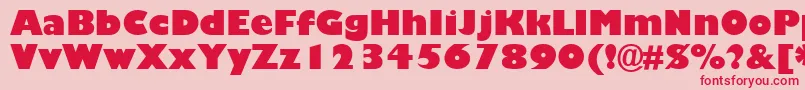 GillBlackSsiBlack Font – Red Fonts on Pink Background