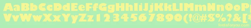 GillBlackSsiBlack Font – Yellow Fonts on Green Background