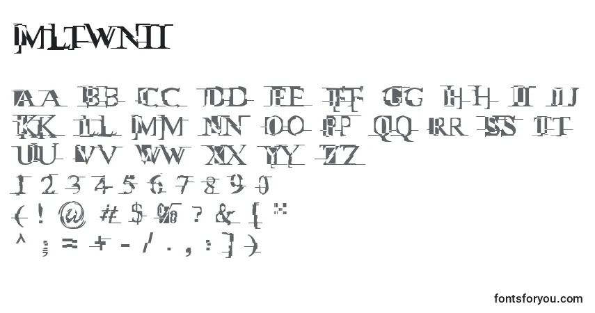 Schriftart Mltwnii – Alphabet, Zahlen, spezielle Symbole