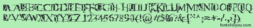 Mltwnii Font – Black Fonts on Green Background