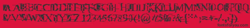 Mltwnii Font – Black Fonts on Red Background