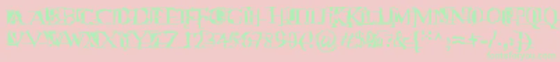 Mltwnii Font – Green Fonts on Pink Background