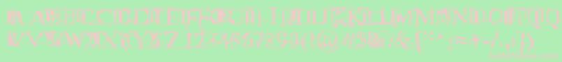 Mltwnii Font – Pink Fonts on Green Background