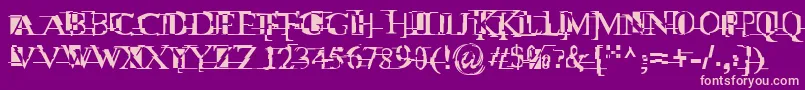 Mltwnii Font – Pink Fonts on Purple Background