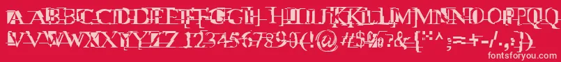 Mltwnii Font – Pink Fonts on Red Background
