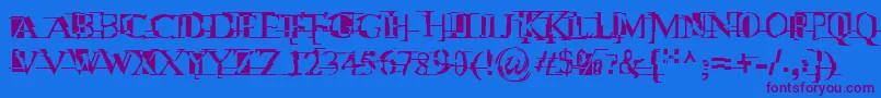 Mltwnii Font – Purple Fonts on Blue Background