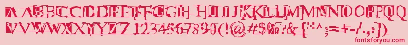 Mltwnii Font – Red Fonts on Pink Background