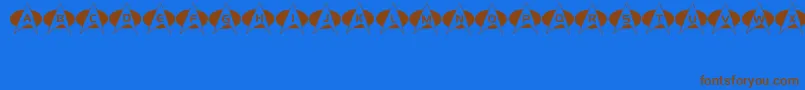 Energize Font – Brown Fonts on Blue Background