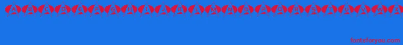 Energize Font – Red Fonts on Blue Background