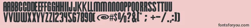 Fonte Hursheys – fontes pretas em um fundo rosa