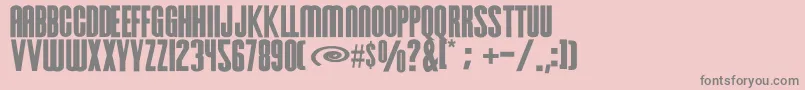 Hursheys Font – Gray Fonts on Pink Background