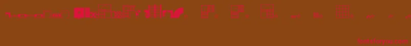 Home Planning 2 Font – Red Fonts on Brown Background