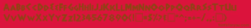 Adonais Font – Brown Fonts on Red Background