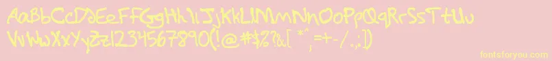 MattFont Font – Yellow Fonts on Pink Background