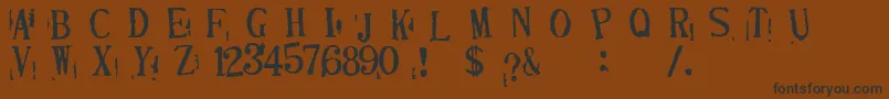 DepressionistV2.0 Font – Black Fonts on Brown Background