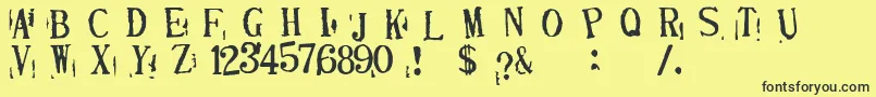 DepressionistV2.0 Font – Black Fonts on Yellow Background