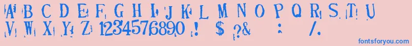 En savoir plus sur la police DepressionistV2.0 Police DepressionistV2.0 – polices bleues sur fond rose