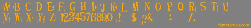 DepressionistV2.0 Font – Orange Fonts on Gray Background