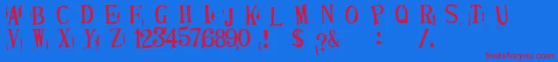 More about DepressionistV2.0 Font DepressionistV2.0 Font – Red Fonts on Blue Background