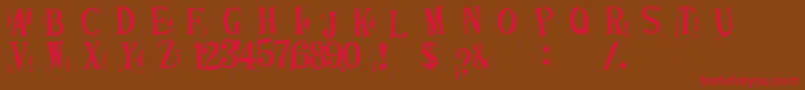 DepressionistV2.0 Font – Red Fonts on Brown Background