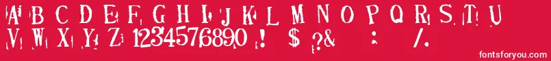 DepressionistV2.0 Font – White Fonts on Red Background