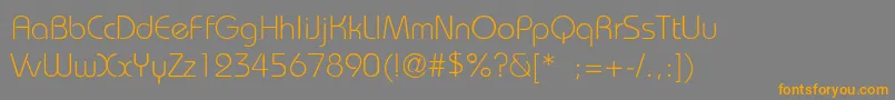 BrookhouseLight Font – Orange Fonts on Gray Background