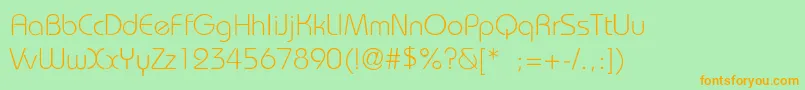 BrookhouseLight Font – Orange Fonts on Green Background