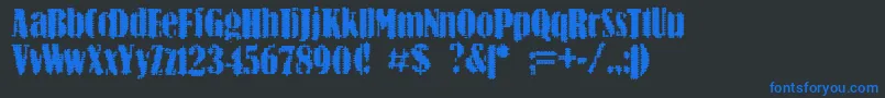 BnArnon Font – Blue Fonts on Black Background