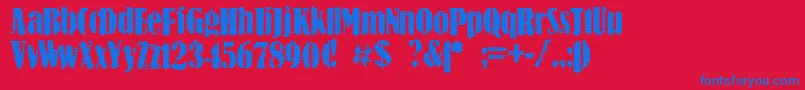 BnArnon-fontti – siniset fontit punaisella taustalla
