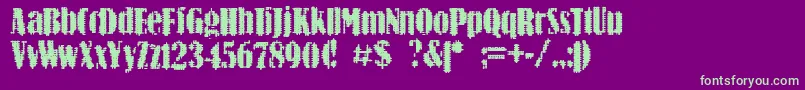 BnArnon Font – Green Fonts on Purple Background