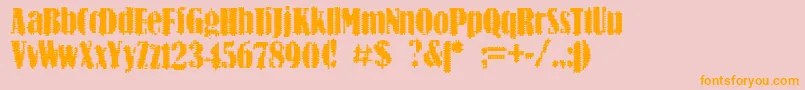 BnArnon Font – Orange Fonts on Pink Background