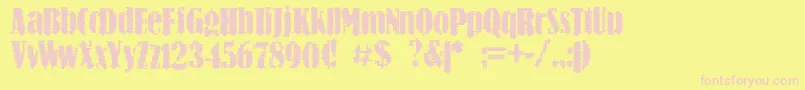 BnArnon Font – Pink Fonts on Yellow Background