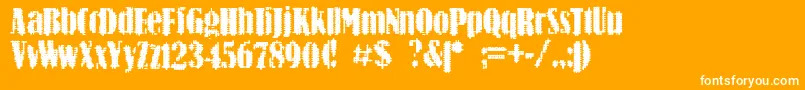 BnArnon Font – White Fonts on Orange Background