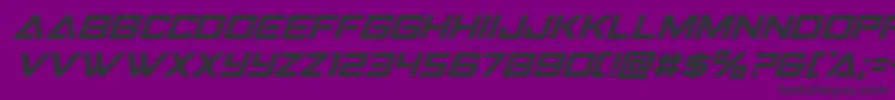 Strikefighteritalsuperital Font – Black Fonts on Purple Background