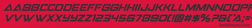 Strikefighteritalsuperital Font – Black Fonts on Red Background