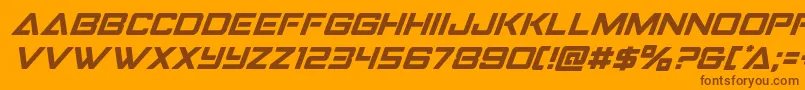 Strikefighteritalsuperital Font – Brown Fonts on Orange Background