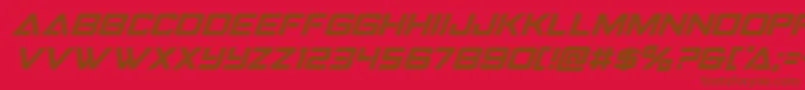Strikefighteritalsuperital Font – Brown Fonts on Red Background