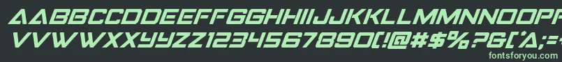 Strikefighteritalsuperital Font – Green Fonts on Black Background