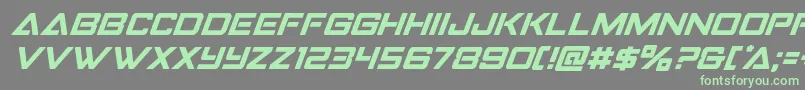 More about Strikefighteritalsuperital Font Strikefighteritalsuperital Font – Green Fonts on Gray Background