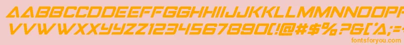 Strikefighteritalsuperital Font – Orange Fonts on Pink Background