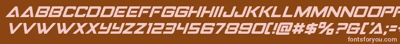 Strikefighteritalsuperital Font – Pink Fonts on Brown Background