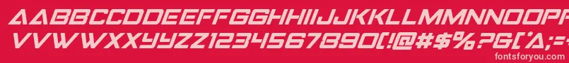 Strikefighteritalsuperital Font – Pink Fonts on Red Background