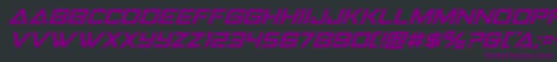 Strikefighteritalsuperital Font – Purple Fonts on Black Background