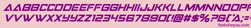 Strikefighteritalsuperital Font – Purple Fonts on Pink Background