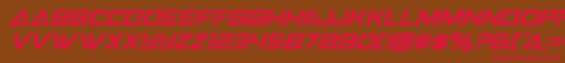 Strikefighteritalsuperital Font – Red Fonts on Brown Background