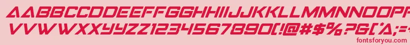 Strikefighteritalsuperital Font – Red Fonts on Pink Background