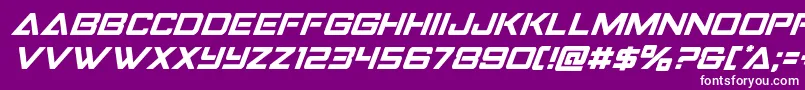 Strikefighteritalsuperital Font – White Fonts on Purple Background