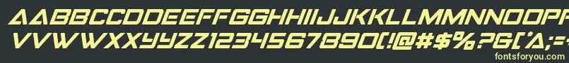 Strikefighteritalsuperital Font – Yellow Fonts on Black Background