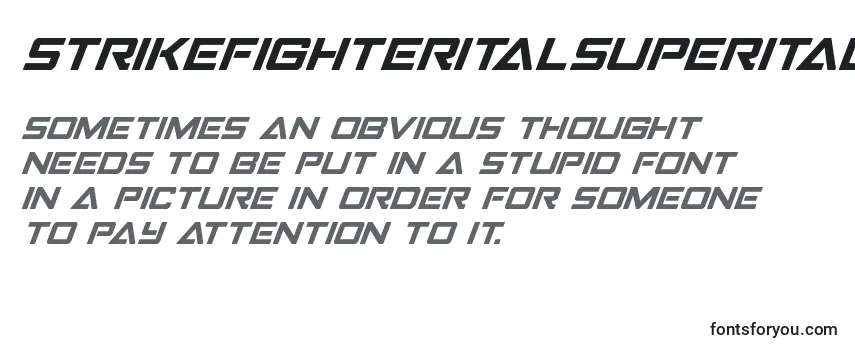 Review of the Strikefighteritalsuperital Font